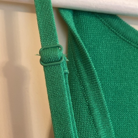 Aritzia Babaton Anderson sculpt adjustable halter knit mini dress Kelly green M - Picture 5 of 11